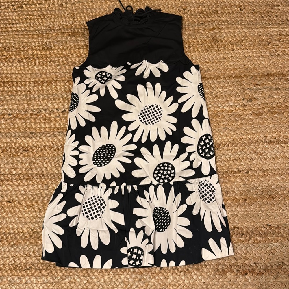 Victoria Beckham for Target Black and White Floral Midi Dress